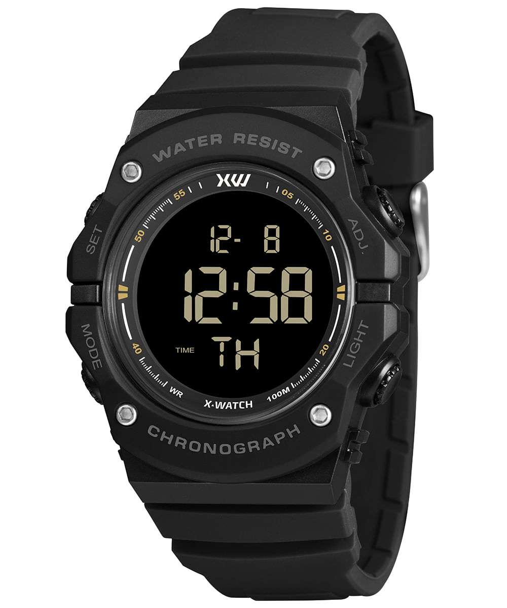 relógio masculino x watch xmppd779pxpx digital preto