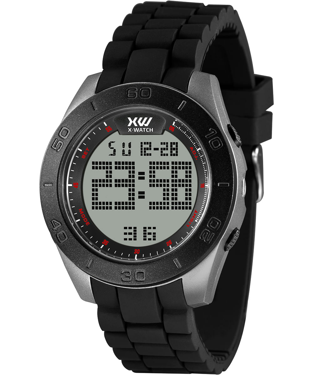 relógio masculino x watch xmppd687bxpx digital preto