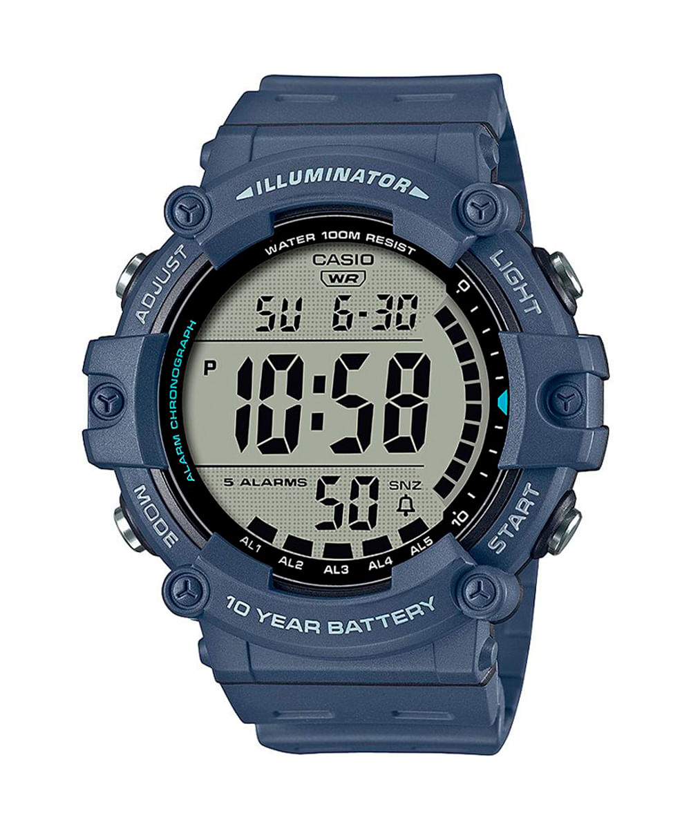 relógio masculino casio ae 1500wh 2avdf digital azul