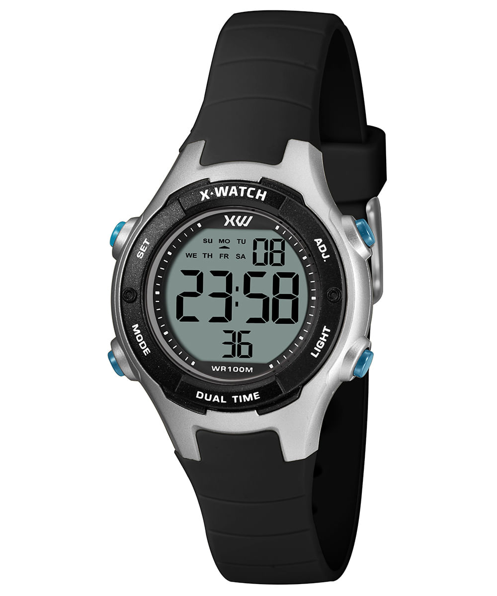 relógio masculino x watch xkppd094bxpx digital preto