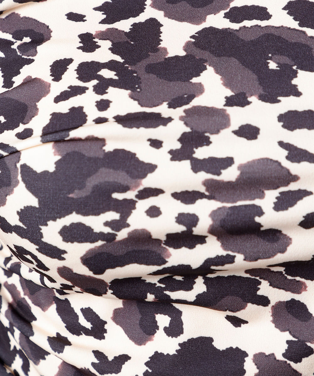 blusa feminina cow print franzida mindset colorida