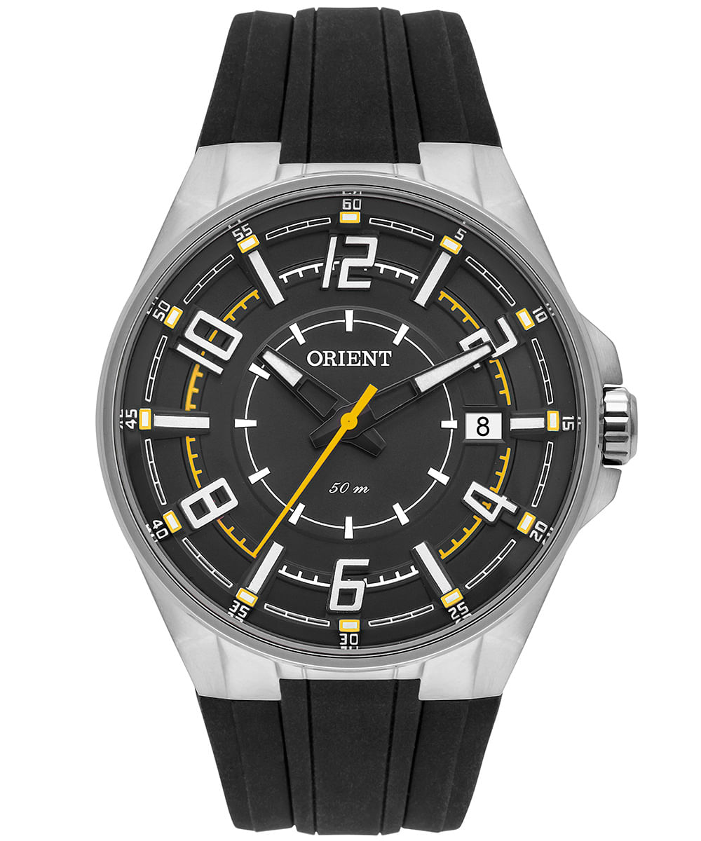 relógio masculino orient mbsp1036pypx analógico calendário preto