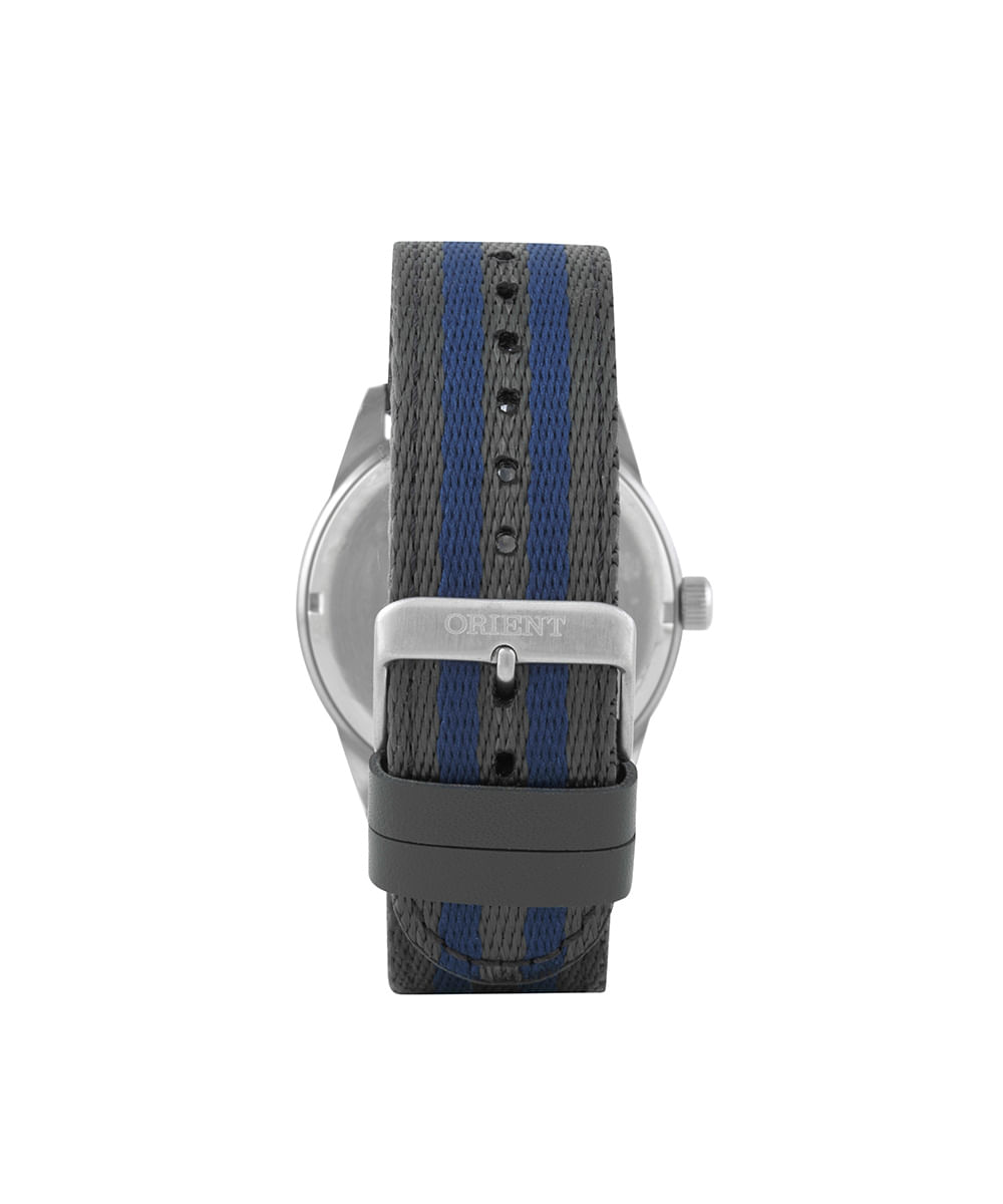 kit relógio masculino orient mbss1452d2sx analógico calendário prateado