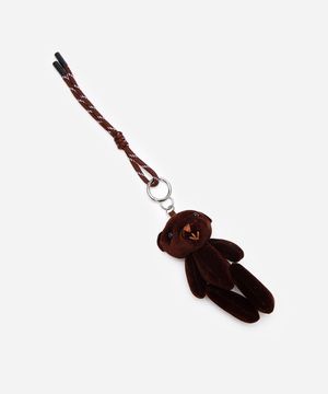 chaveiro bag charm pelúcia de ursinho marrom
