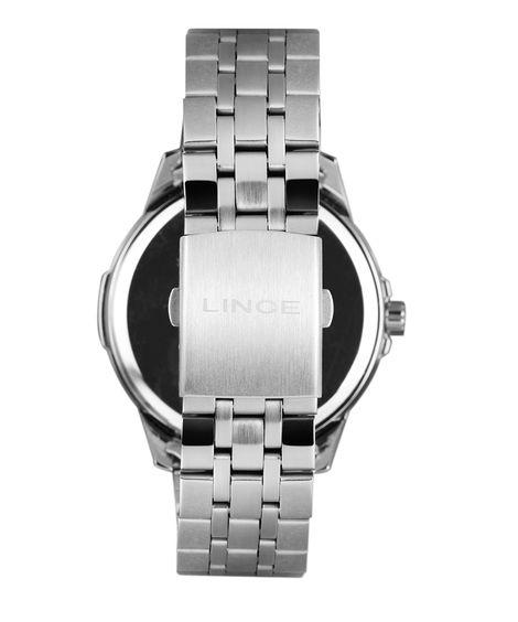 kit relógio masculino lince mrmm013l46k0bcd2sx analógico prateado