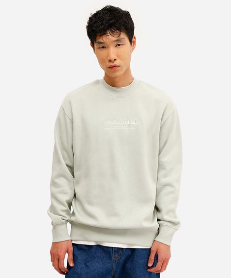 blusão masculino de moletom felpado wellness club verde