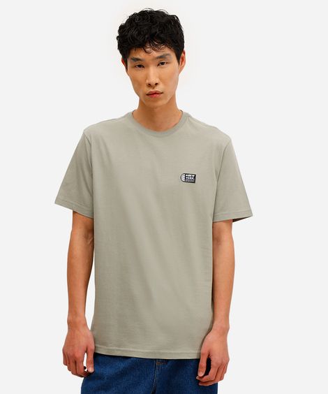 camiseta masculina de algodão new york verde