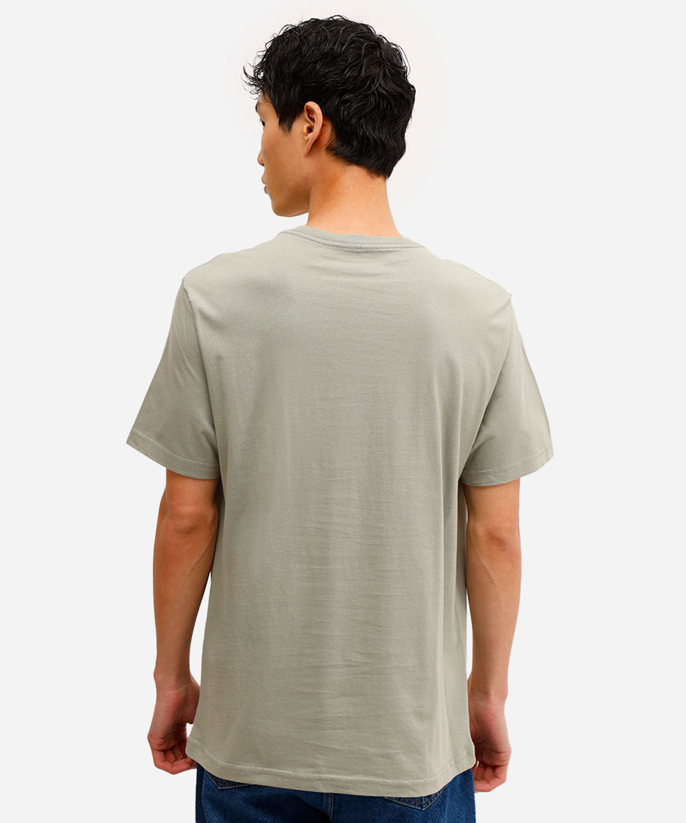 camiseta masculina de algodão new york verde
