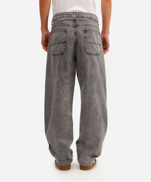 calça baggy masculina jeans cinza