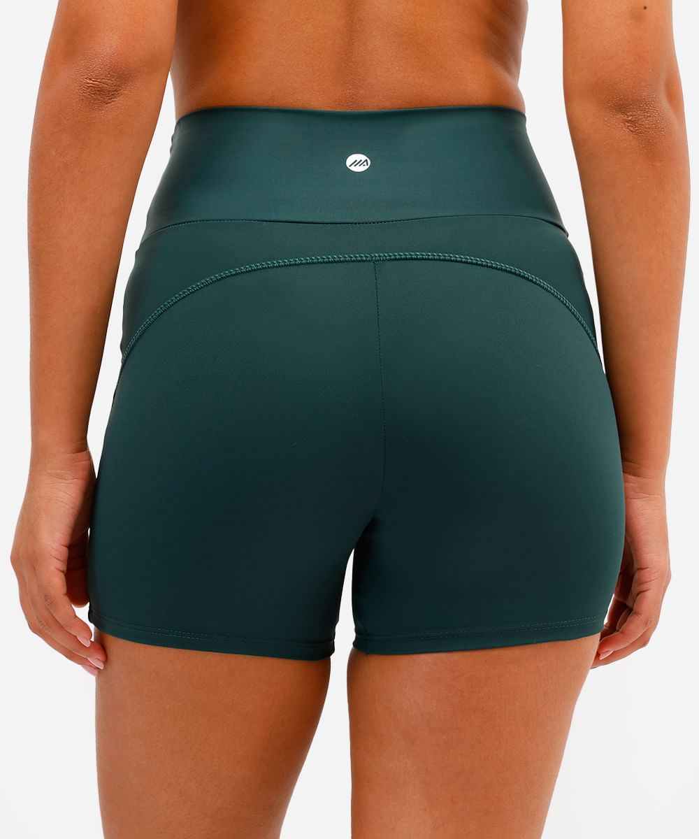 bermuda feminina esportiva ace com bolsos verde
