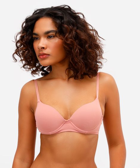 sutiã base com bojo rosa