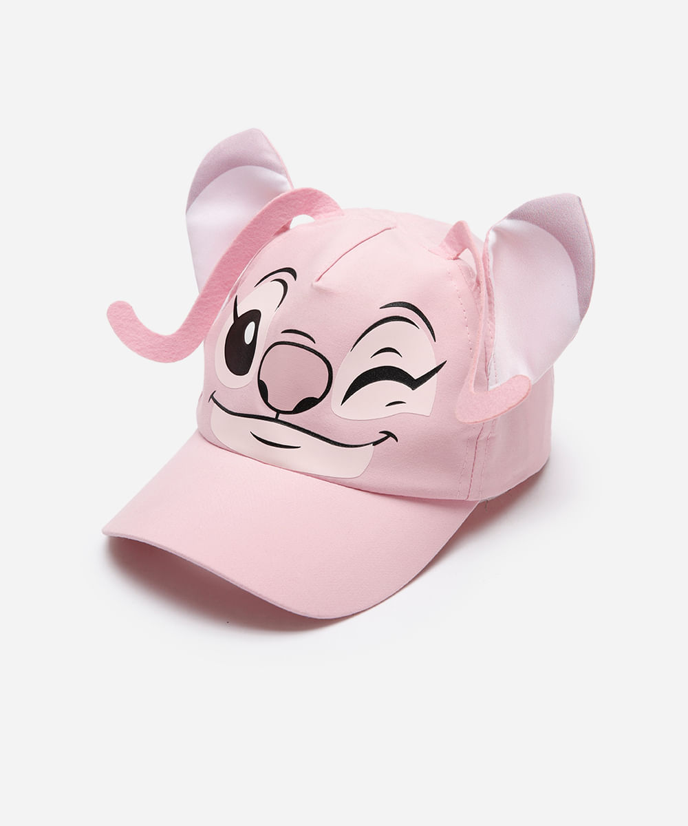 boné infantil aba curva angel rosa