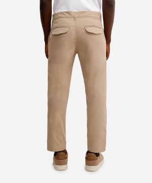 calça slim cropped masculina bege
