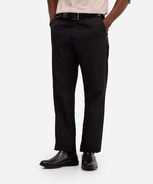 Calça Social Masculina Reta Alfaiatada preta