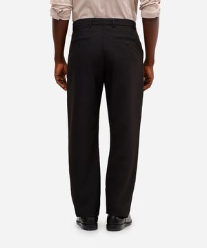 Calça Social Masculina Reta Alfaiatada preta
