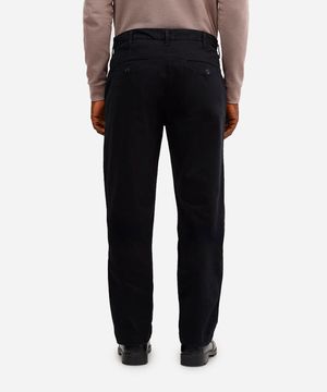 calça de sarja slim com bolsos preta