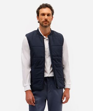 colete masculino puffer azul