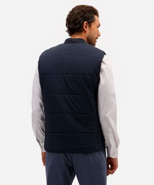 colete masculino puffer azul