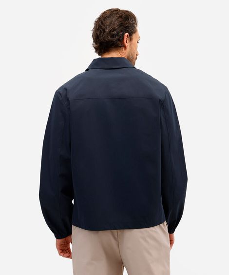 jaqueta masculina gola clássica azul
