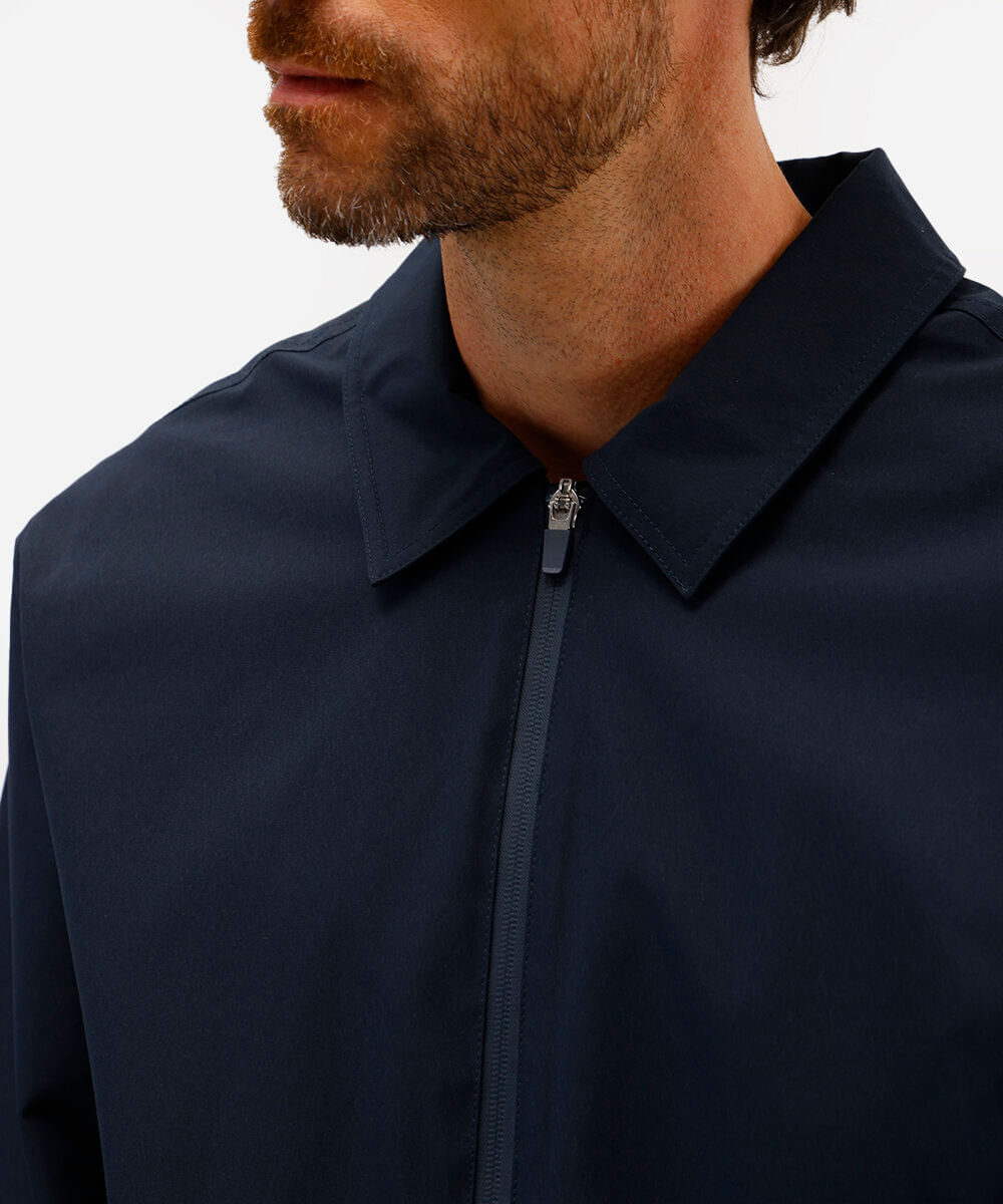 jaqueta masculina gola clássica azul