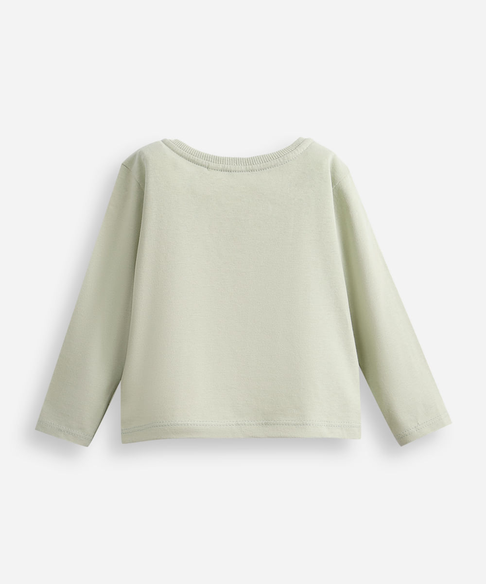 blusa infantil de algodão tulipa verde