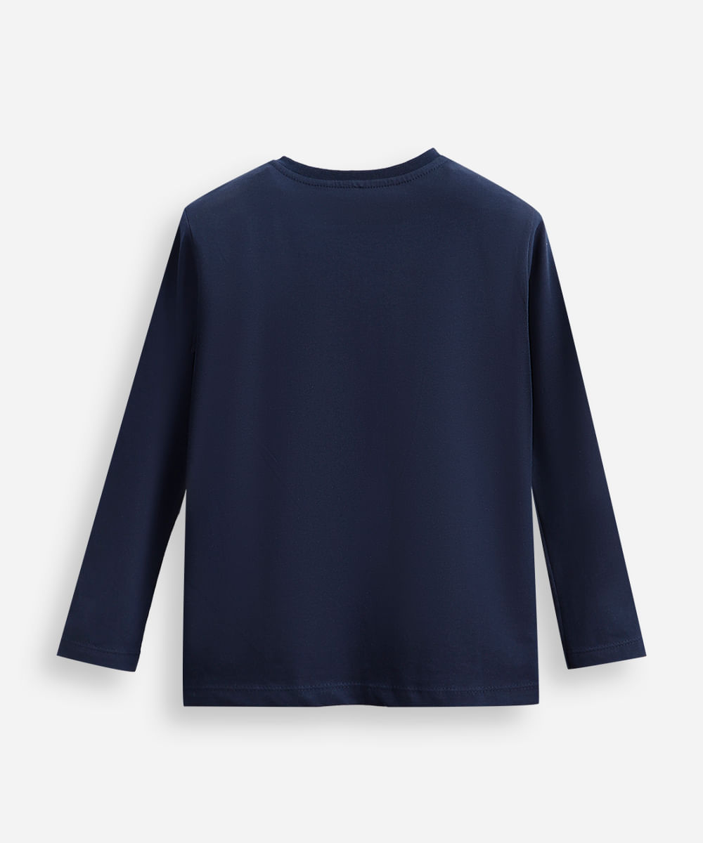 blusa infantil de algodão snoopy azul