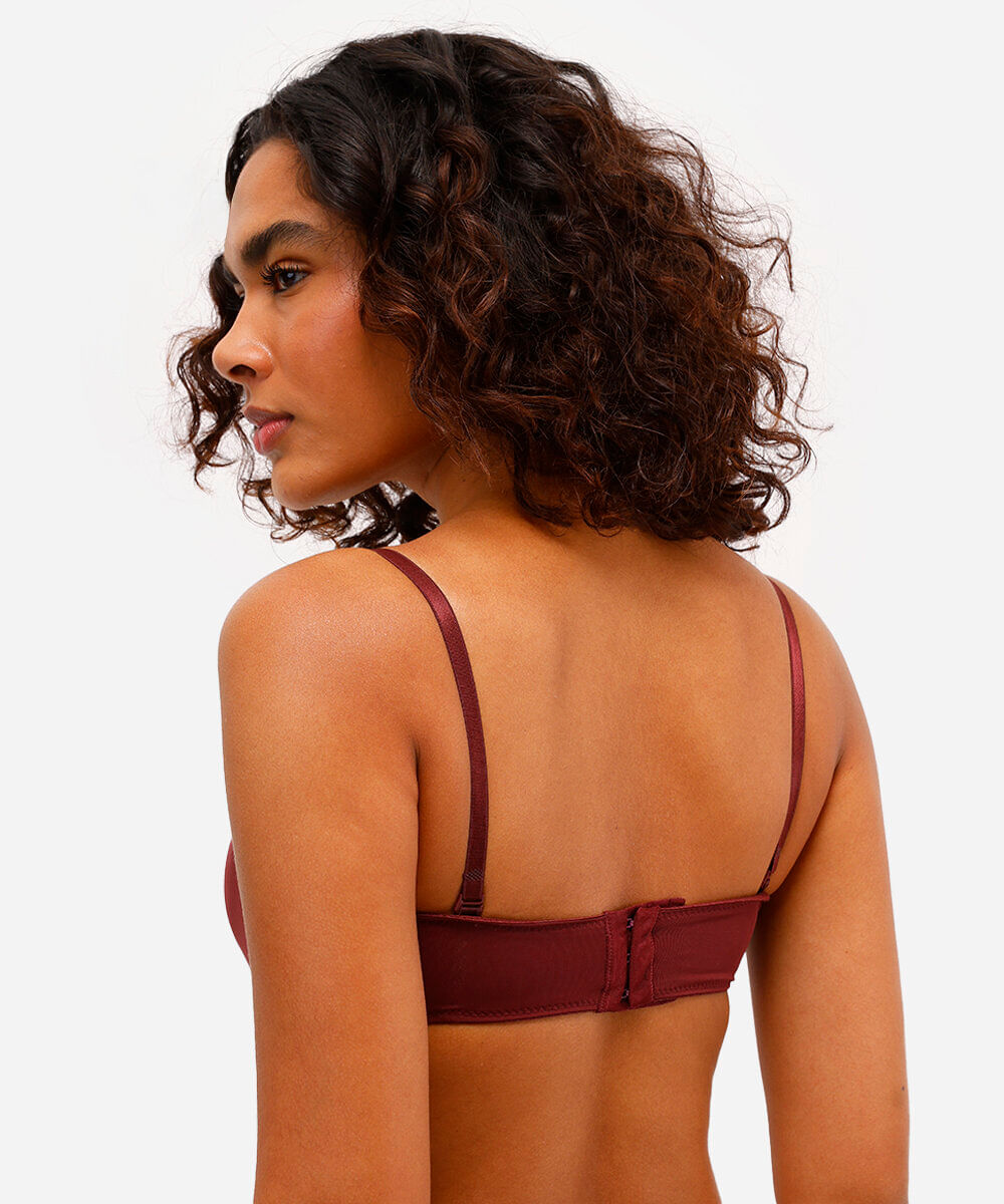 kit de 2 sutiãs femininos meia taça alça removível colorido