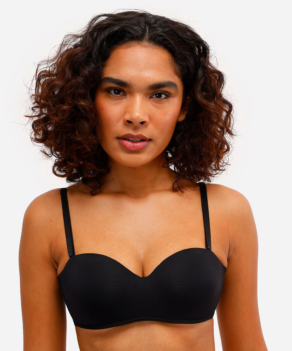 kit de 2 sutiãs femininos meia taça alça removível colorido