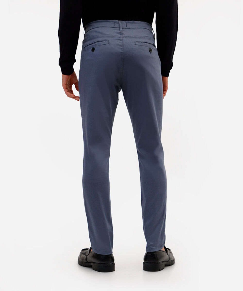 calça chino carrot de alfaiataria masculina azul