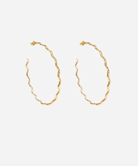 brinco argola delicada torcida dourado