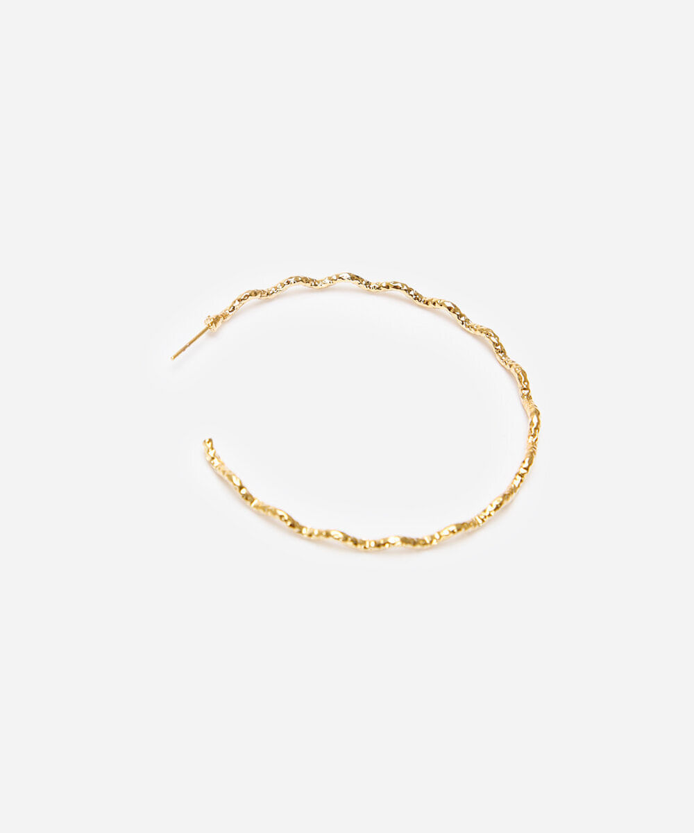 brinco argola delicada torcida dourado