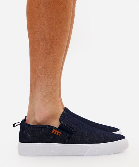 slip on masculino ollie jeans azul