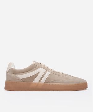 tênis casual com recortes bicolor ace cinza