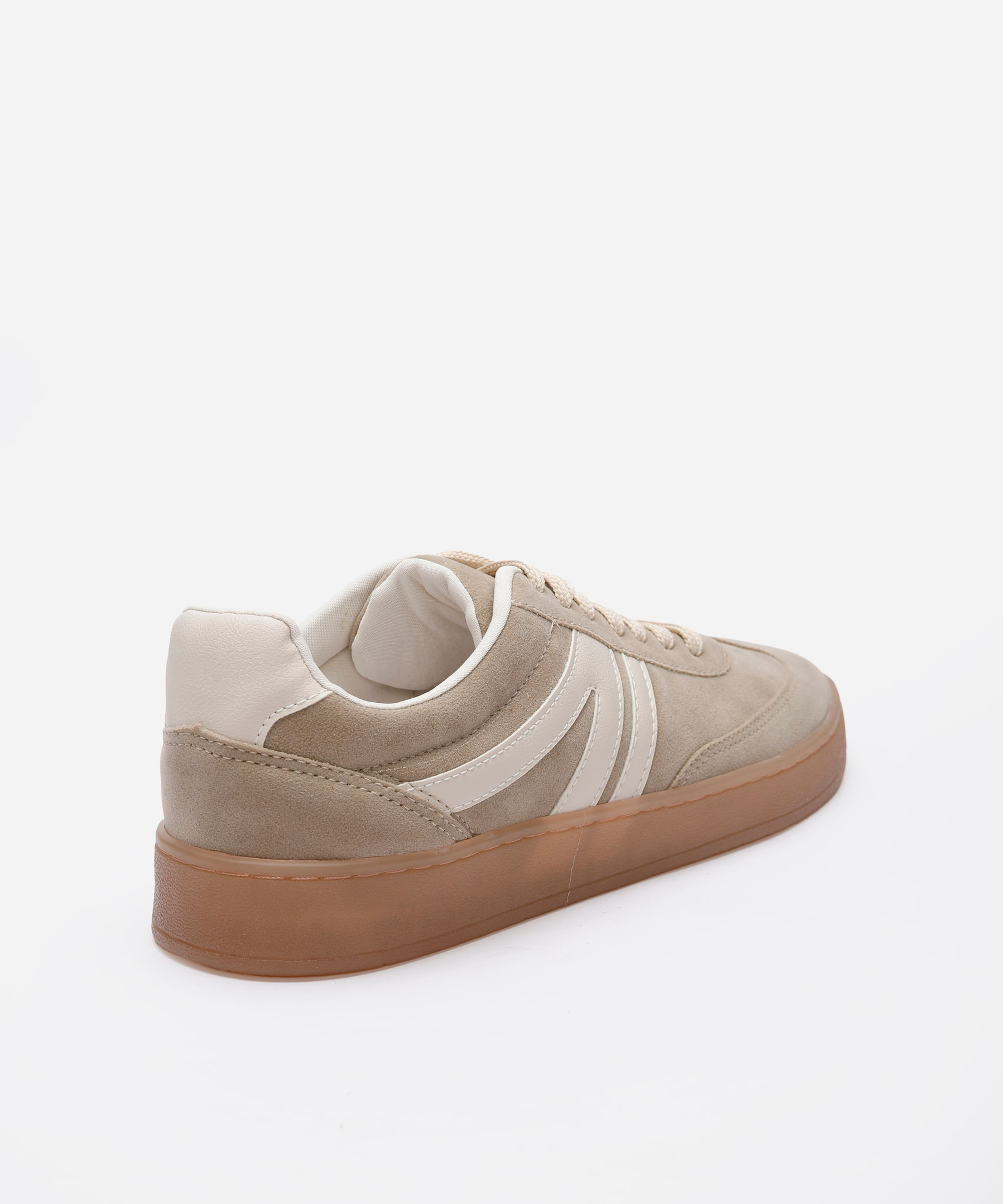 tênis casual com recortes bicolor ace cinza