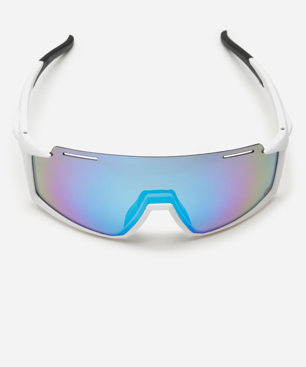 óculos de sol esportivo unissex branco