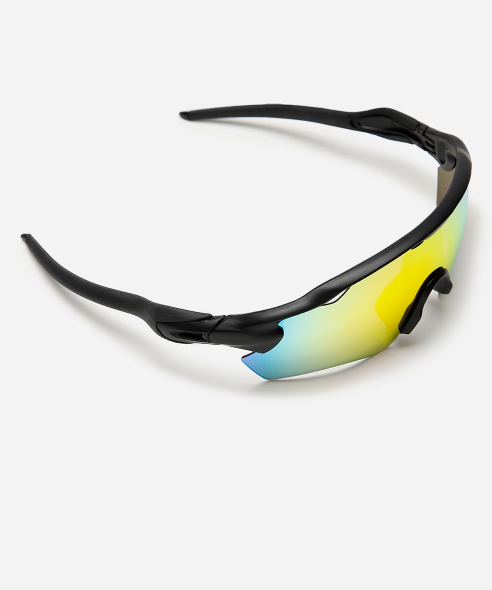 óculos de sol esportivo unissex preto