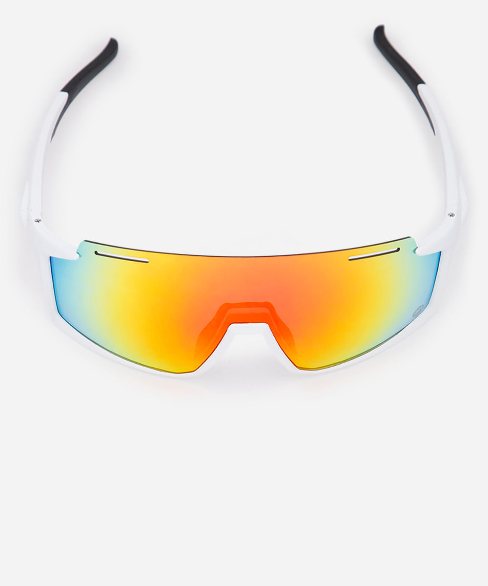 óculos de sol esportivo unissex branco