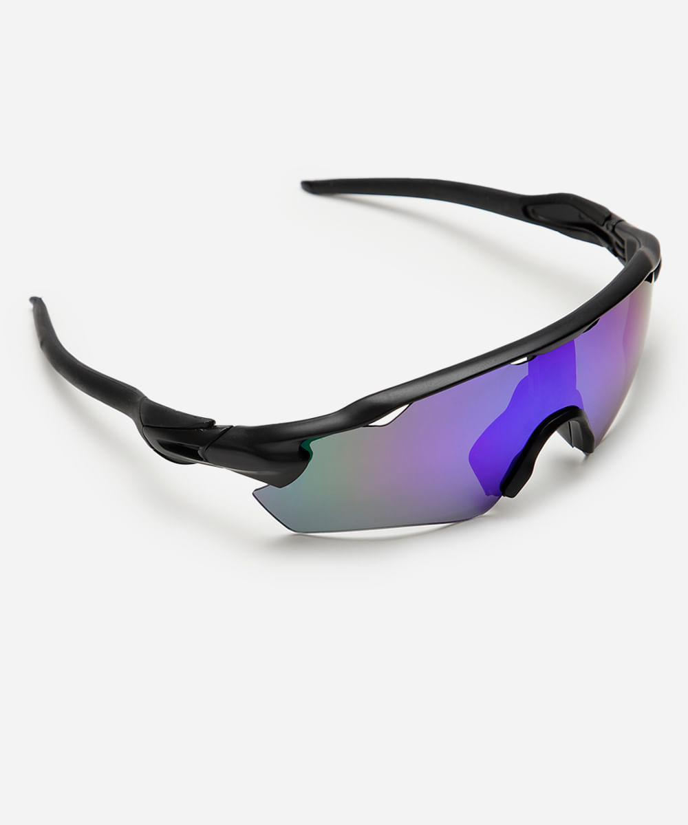 óculos de sol esportivo unissex preto