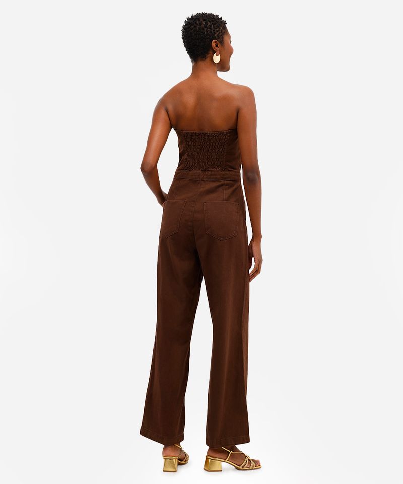 Macaquinho Macacao Cea Feminino Macacão Sem Alça Feminino De Sarja