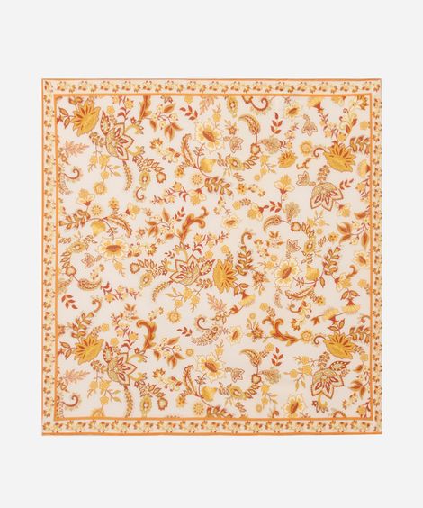 lenço feminino floral amarelo
