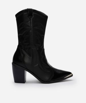 bota western cano alto vizzano preta