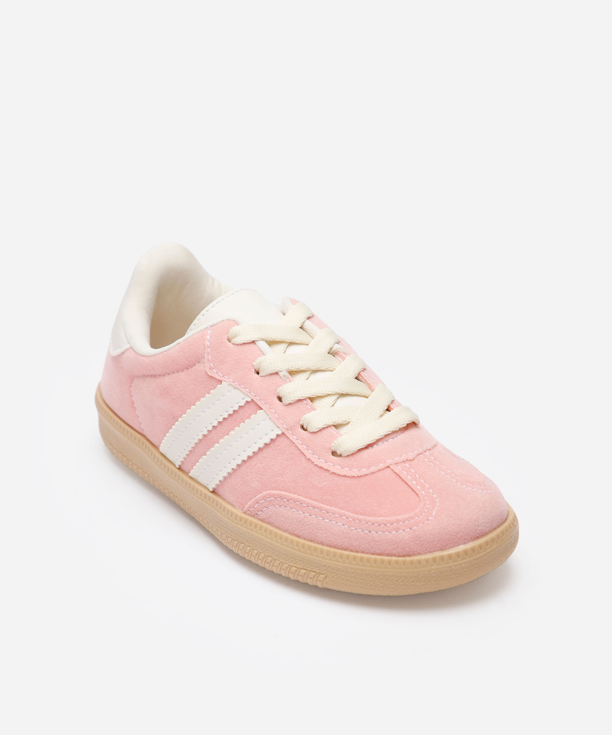 tênis bossa infantil com recortes bicolor ace rosa