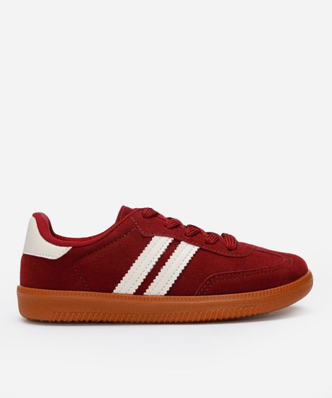 tênis bossa infantil com recortes bicolor ace vinho