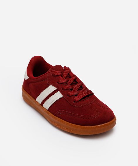 tênis bossa infantil com recortes bicolor ace vinho