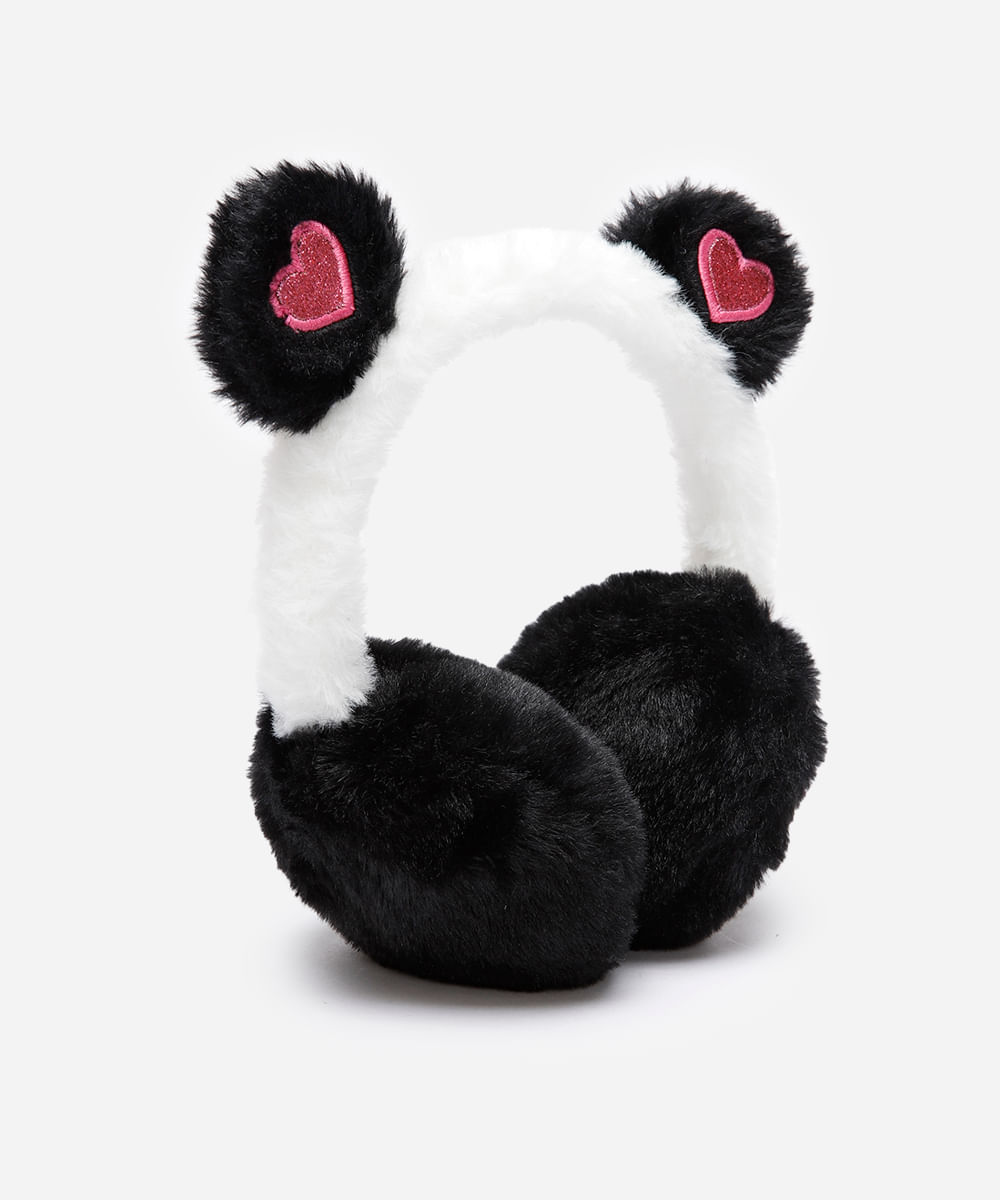 protetor para orelhas infantil panda colorido