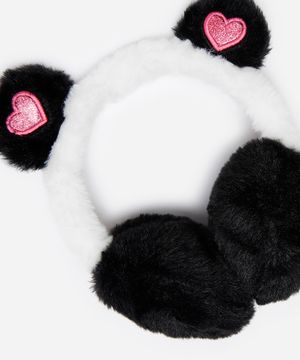 protetor para orelhas infantil panda colorido