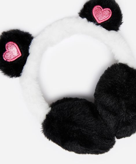 protetor para orelhas infantil panda colorido
