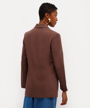 blazer feminino de alfaiataria marrom