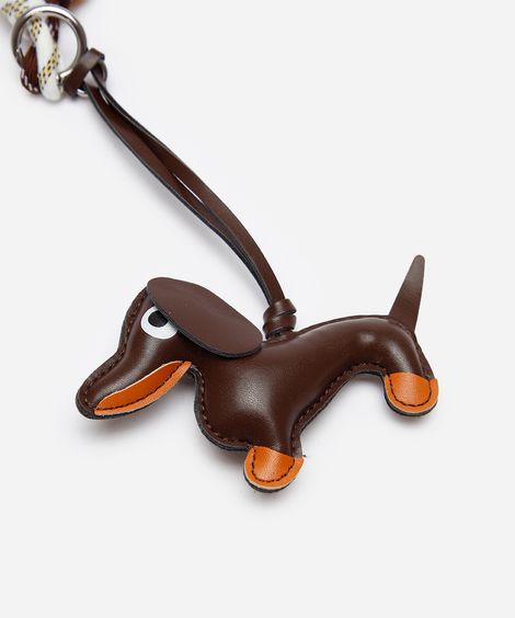 chaveiro bag charm cachorro e cordas colorido