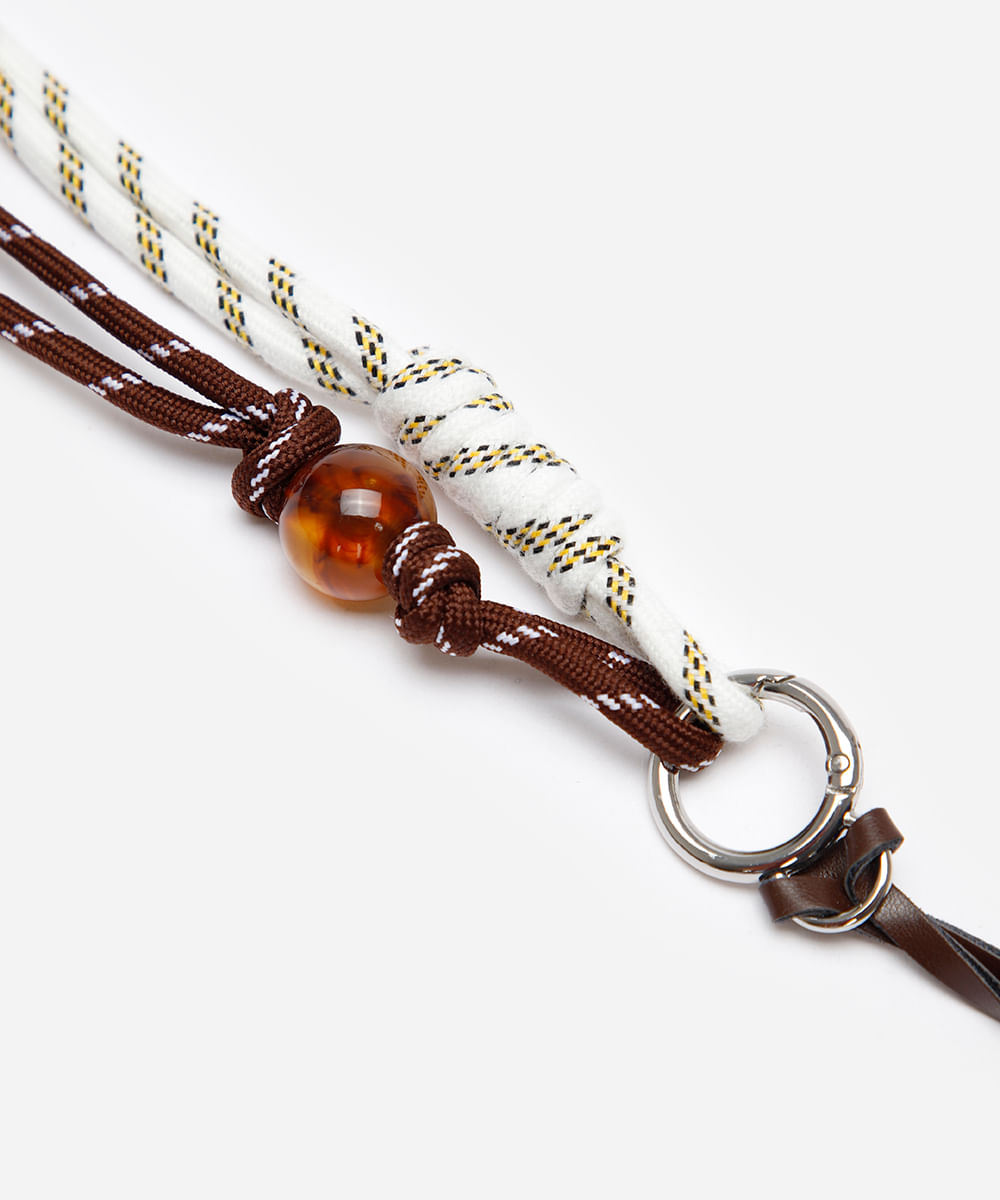 chaveiro bag charm cachorro e cordas colorido